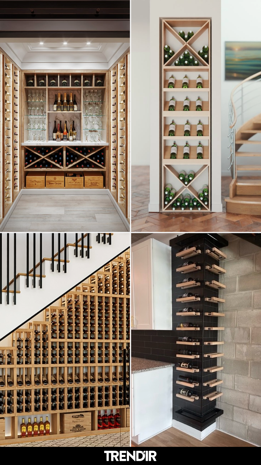 26 Wine Rack idea Designed Under Zero Tolerance for Wasted Vertical Space