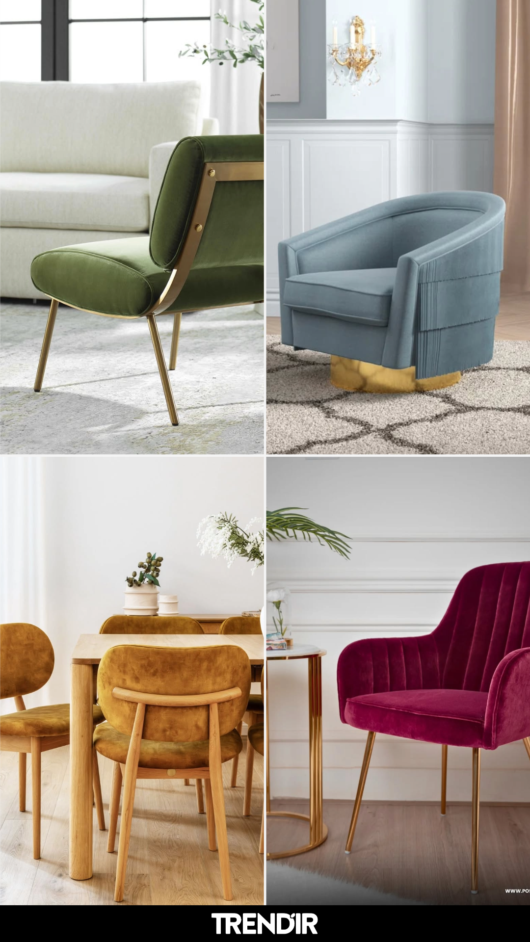 26 Velvet Chair Design Ideas That Let Plush Upholstery Do All the Talking