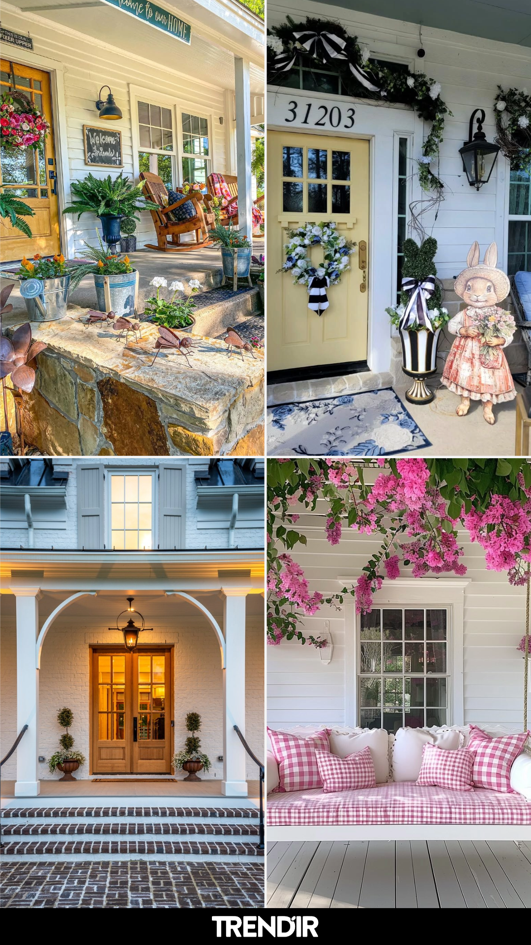 29 Spring Porch Decor Ideas With Zero Tolerance for Porches Still Stuck in Winter Mode