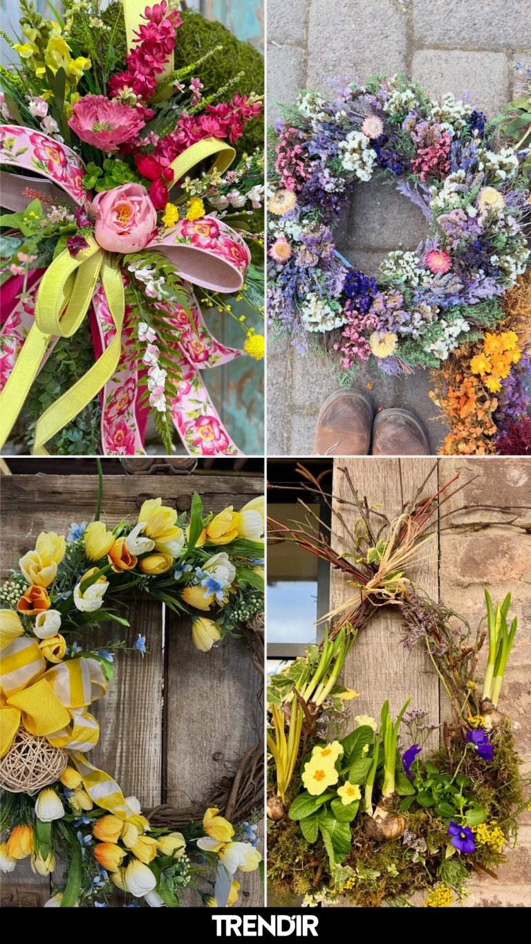 28 Spring Wreath Ideas Making your front door pop before guests even knock