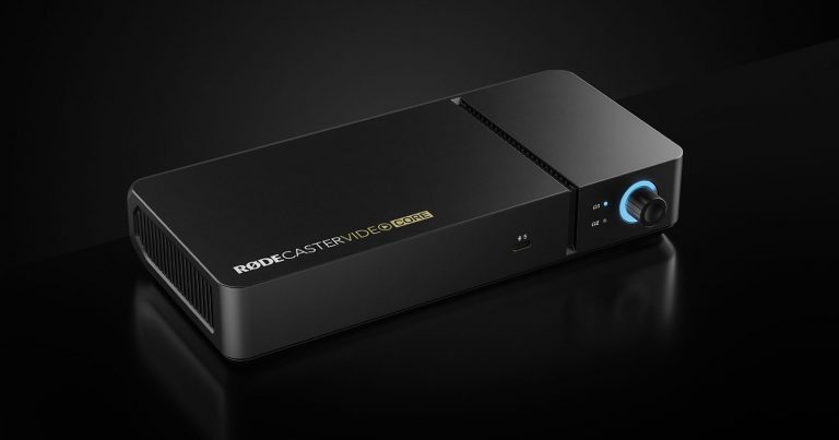 The RodeCaster Video Core Connects up to Four Cameras into a Production